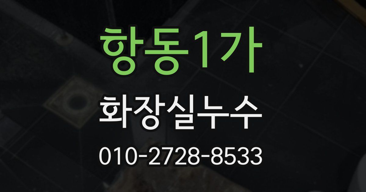 항동1가 누수업체