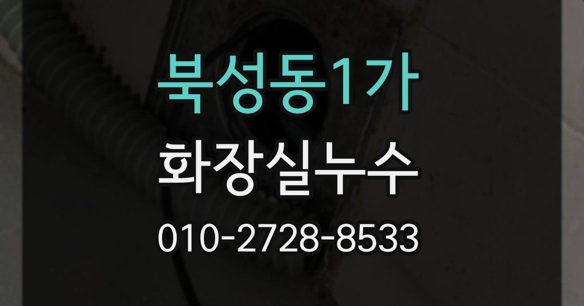북성동1가 누수업체
