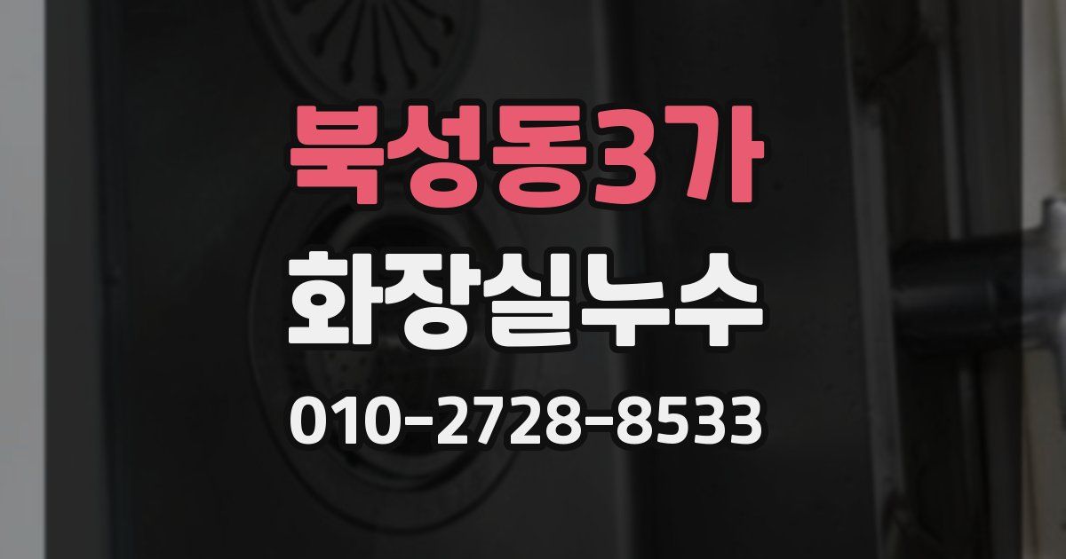 북성동3가 누수업체