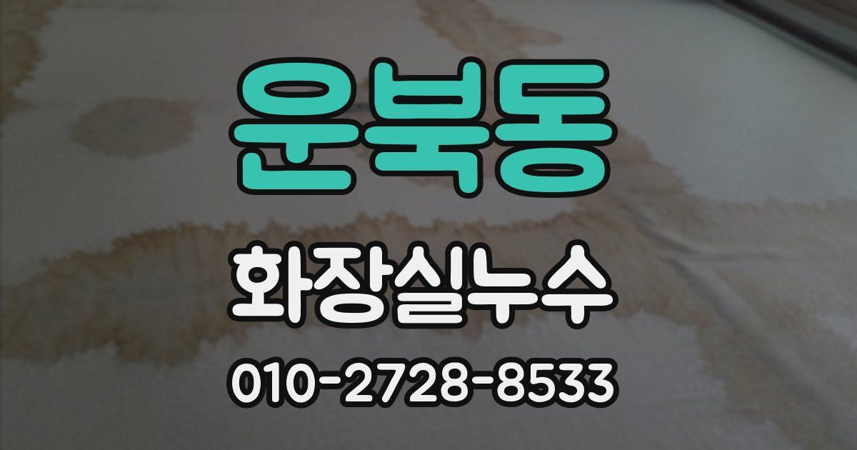 운북동 누수업체