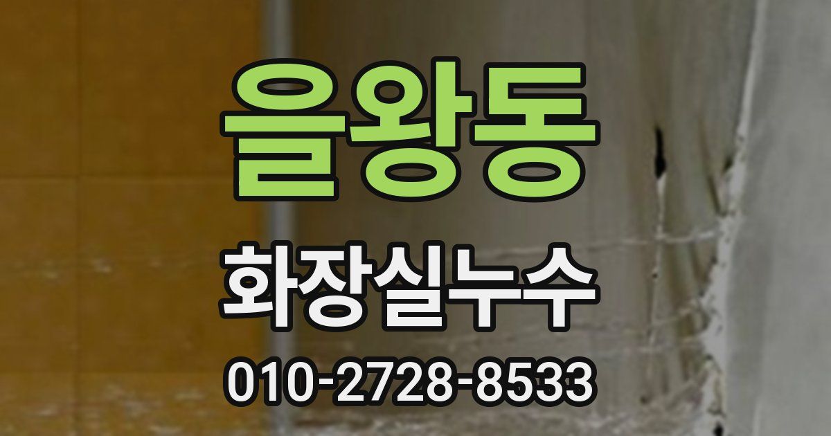 을왕동 누수업체