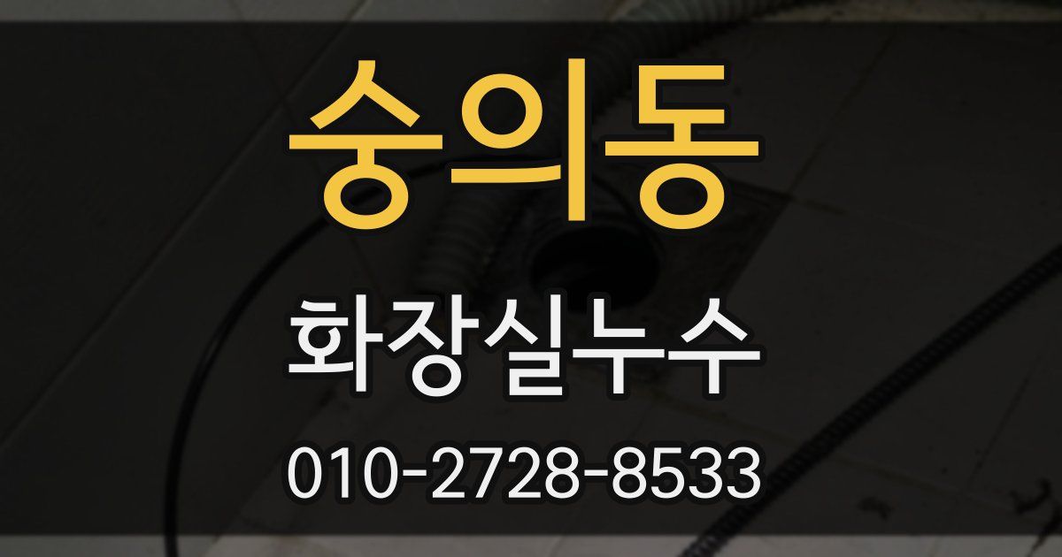 숭의동 누수업체