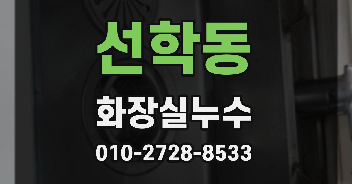 선학동 누수업체