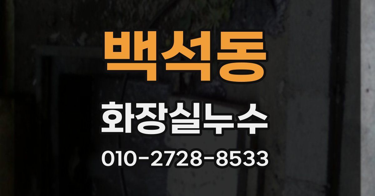백석동 누수업체