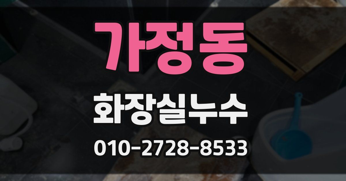 가정동 누수업체