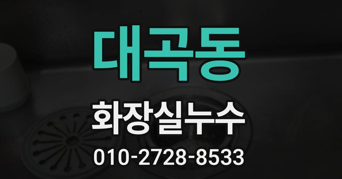 대곡동 누수업체