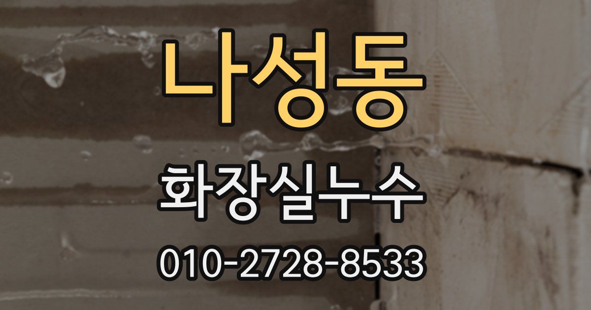 나성동 누수업체