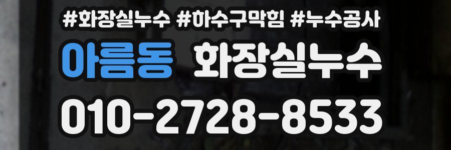아름동 누수탐지
