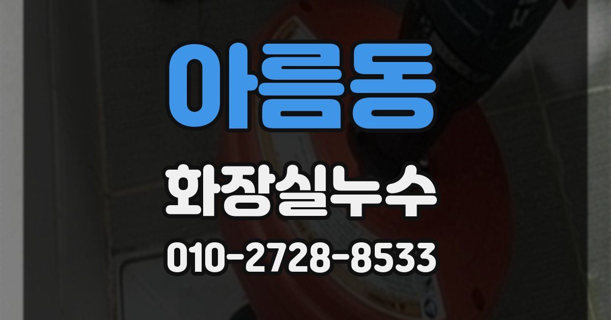 아름동 누수업체