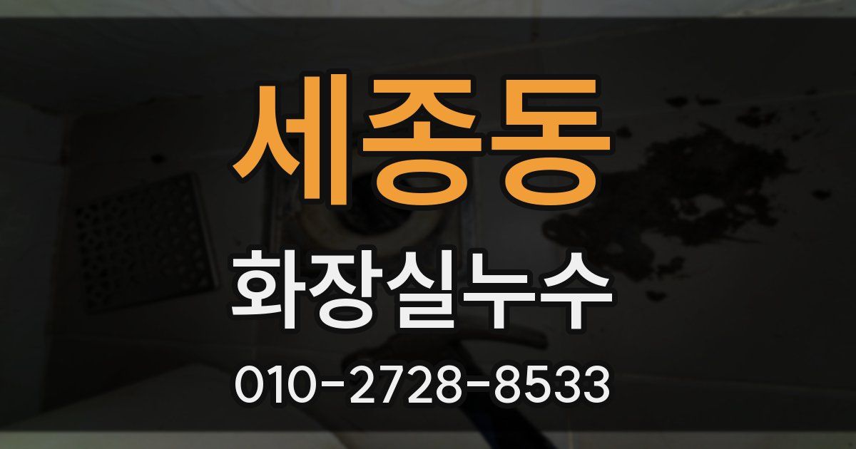 세종동 누수업체