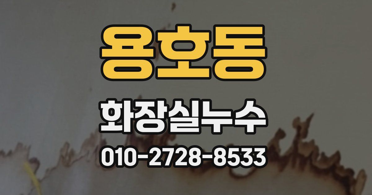 용호동 누수업체