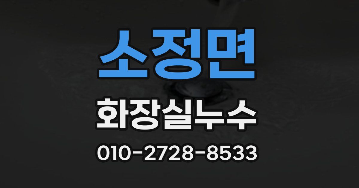 소정면 누수업체