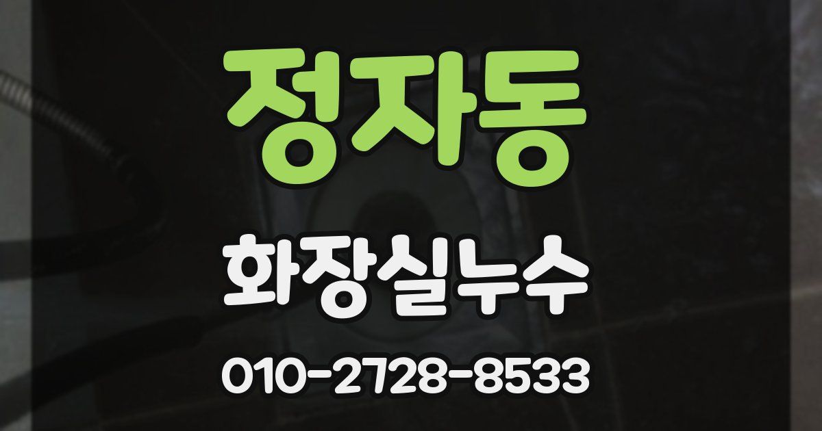 정자동 누수업체