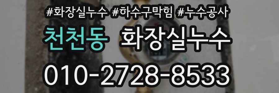 천천동 누수탐지