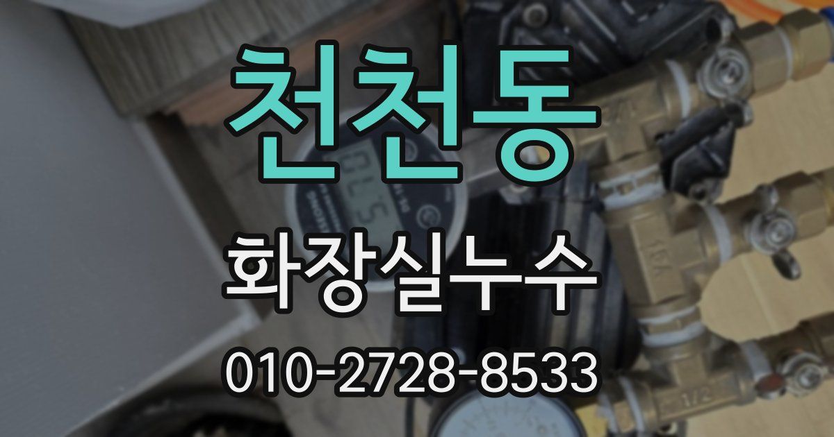 천천동 누수업체
