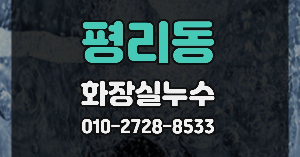평리동 누수업체