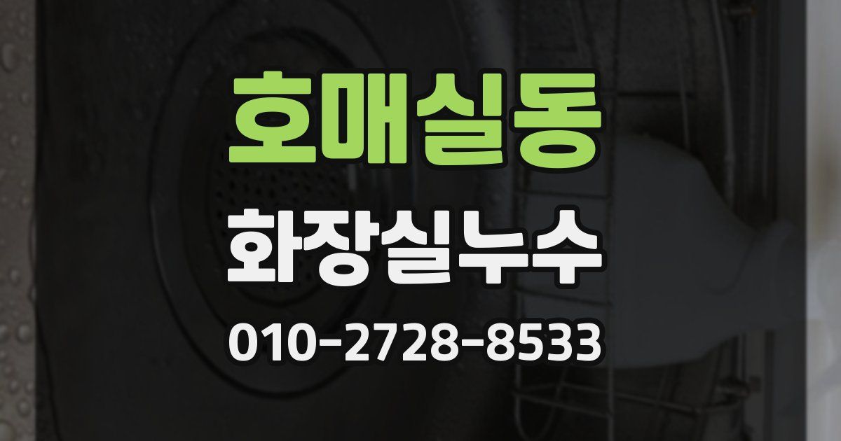 호매실동 누수업체
