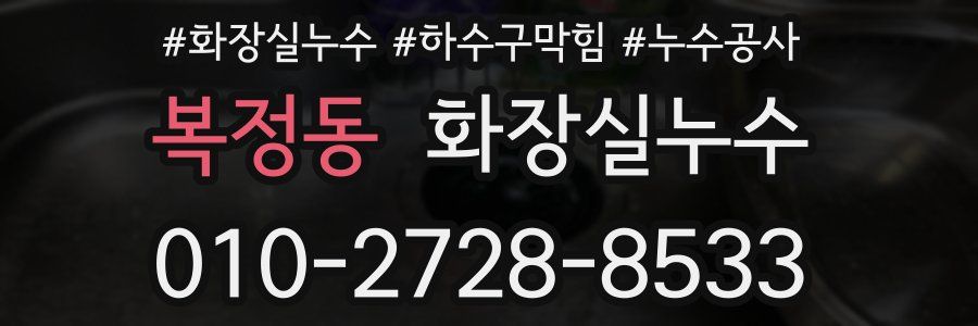 복정동 누수탐지