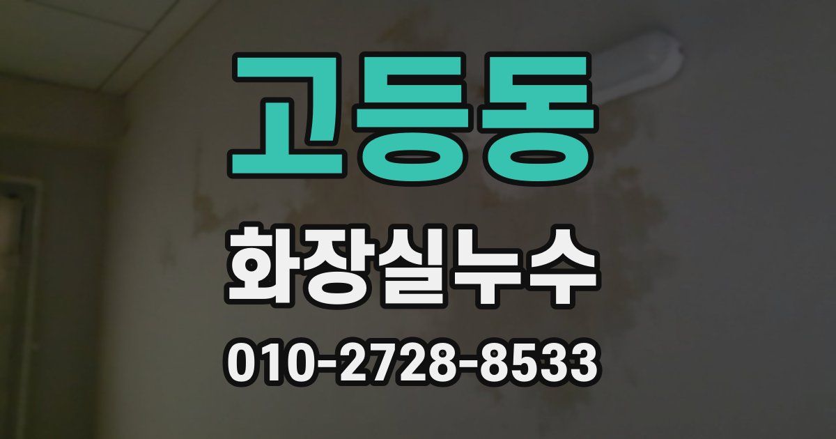 고등동 누수업체