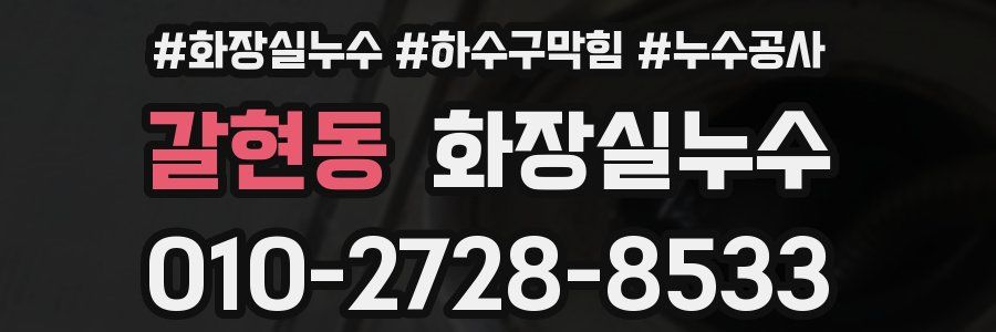갈현동 누수탐지