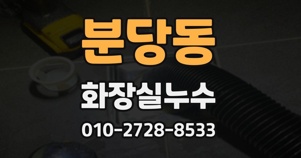 분당동 누수업체