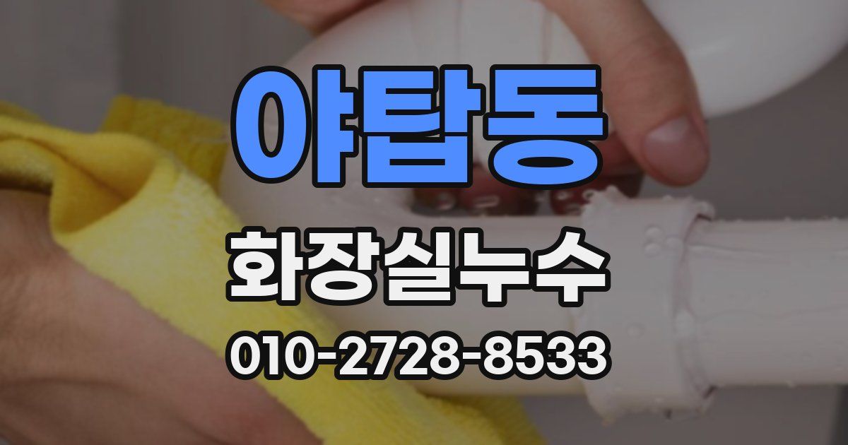 야탑동 누수업체