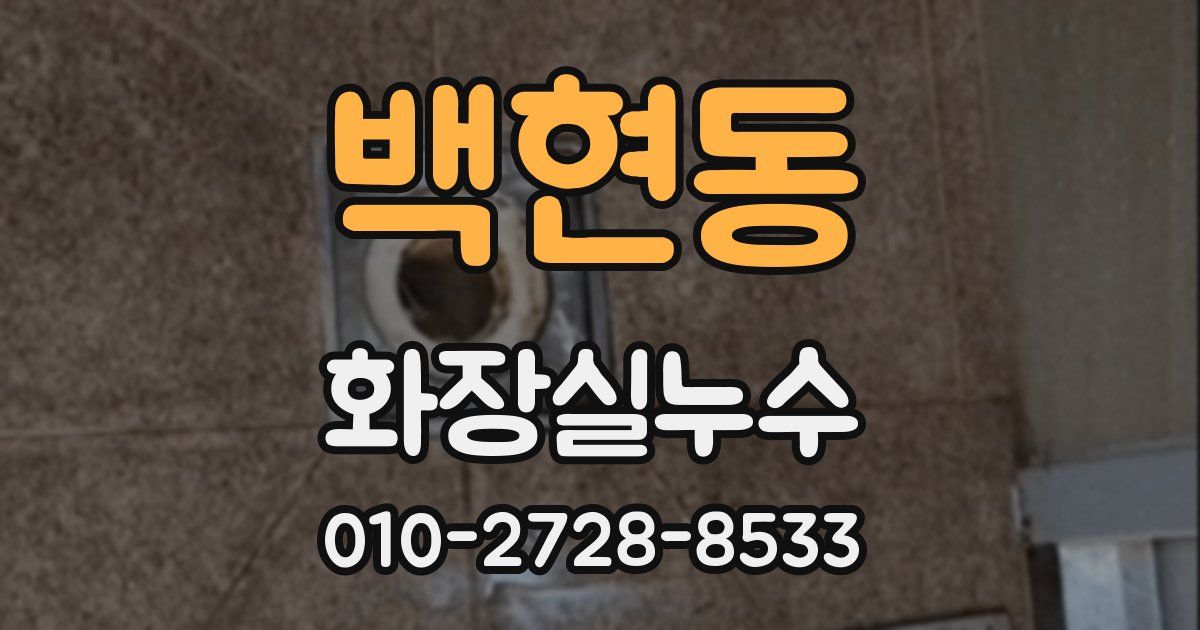 백현동 누수업체