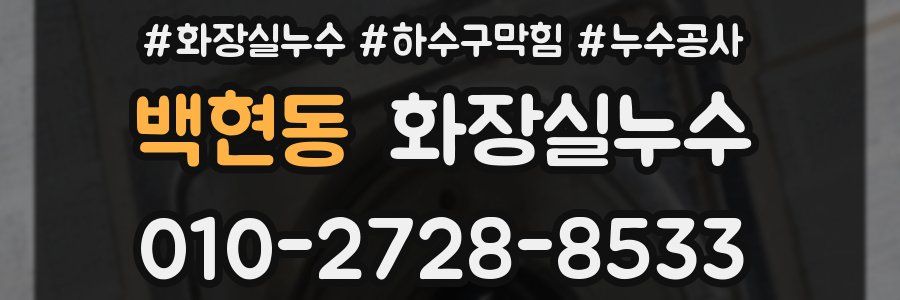 백현동 누수탐지