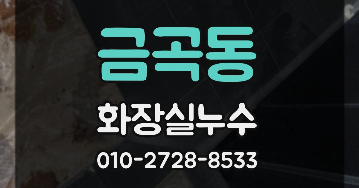 금곡동 누수업체