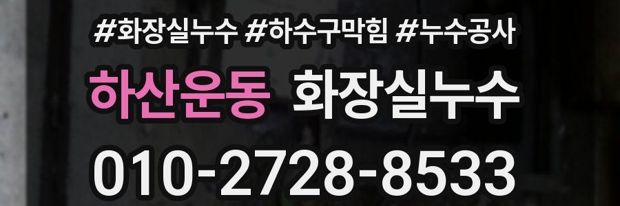 하산운동 누수탐지