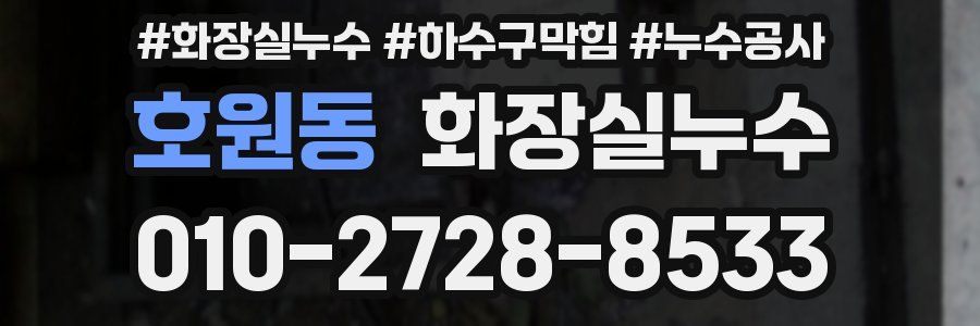 호원동 누수탐지