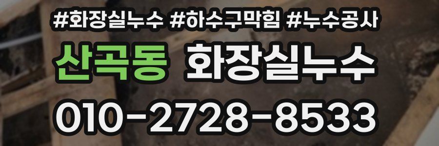 산곡동 누수탐지