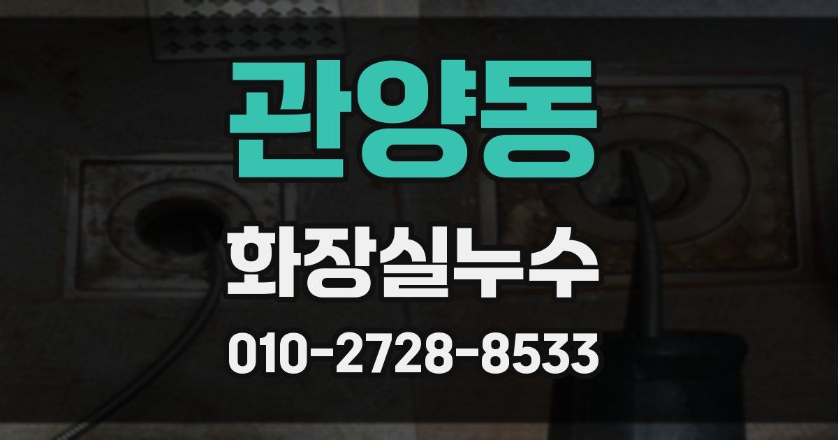관양동 누수업체