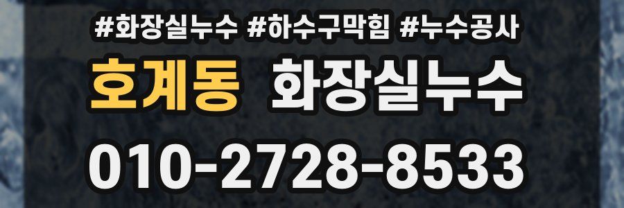 호계동 누수탐지