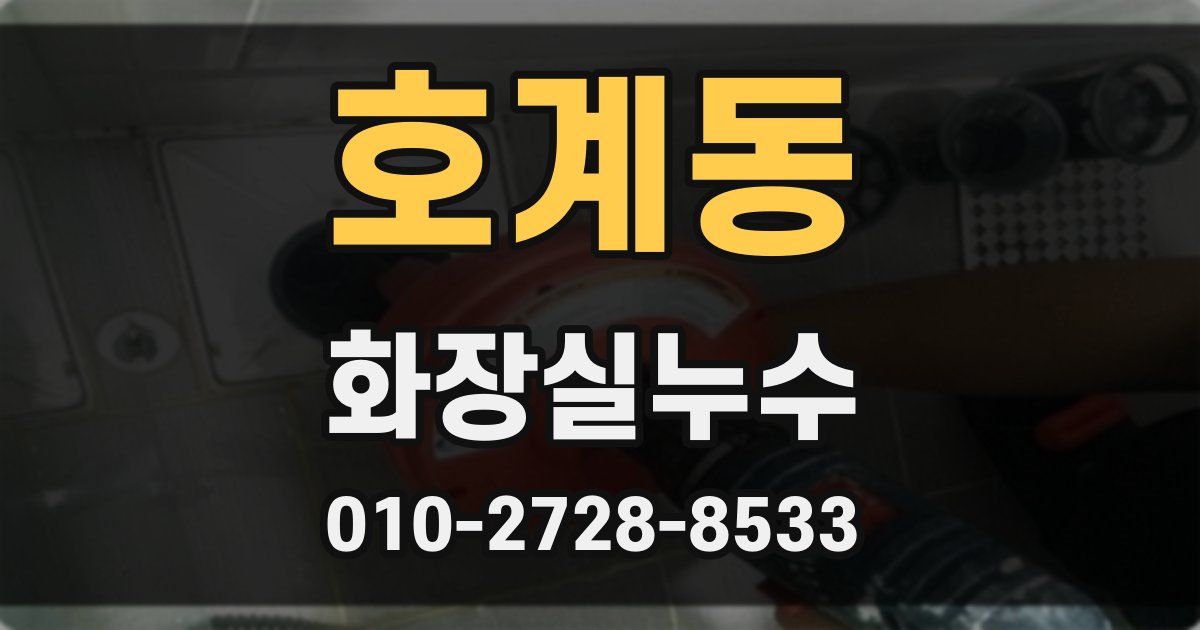 호계동 누수업체