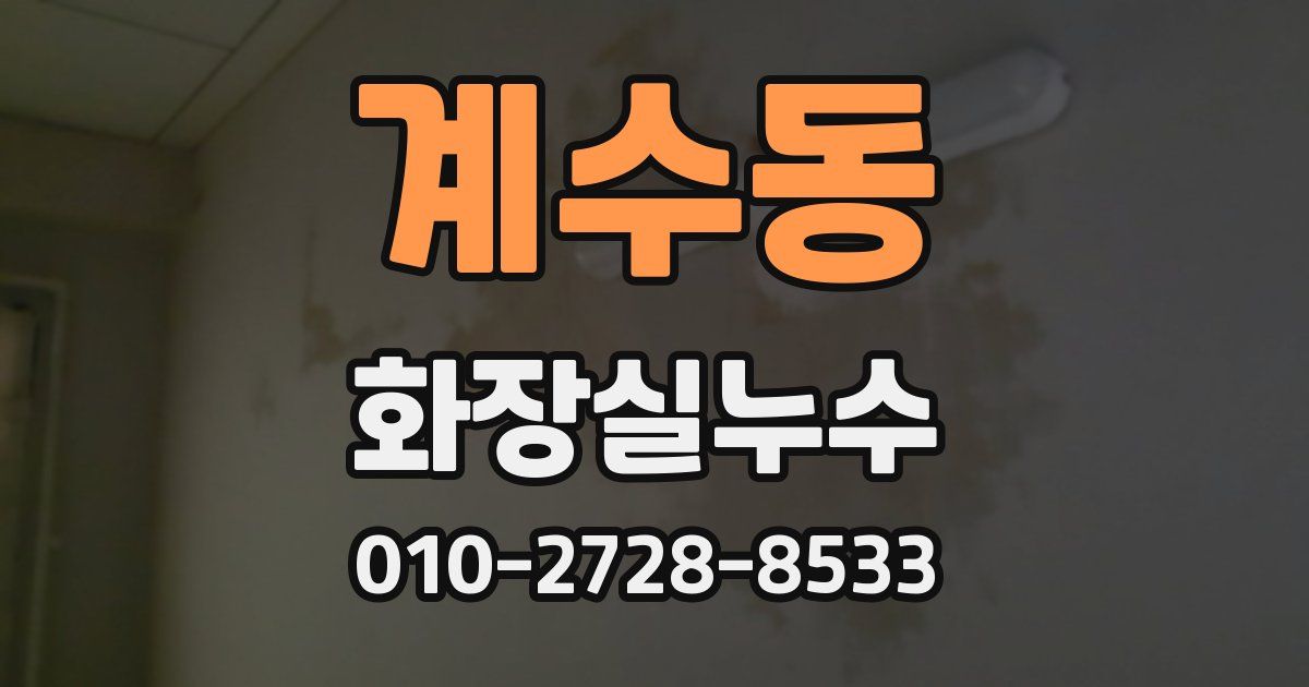 계수동 누수업체