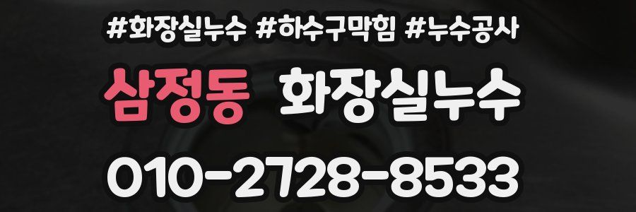 삼정동 누수탐지