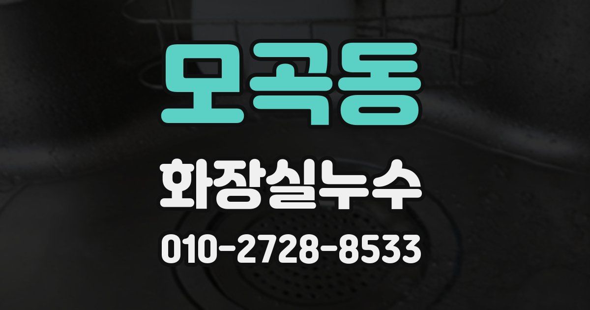 모곡동 누수업체