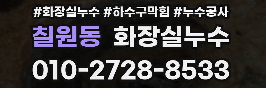 칠원동 누수탐지