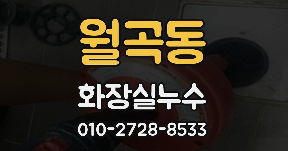월곡동 누수업체