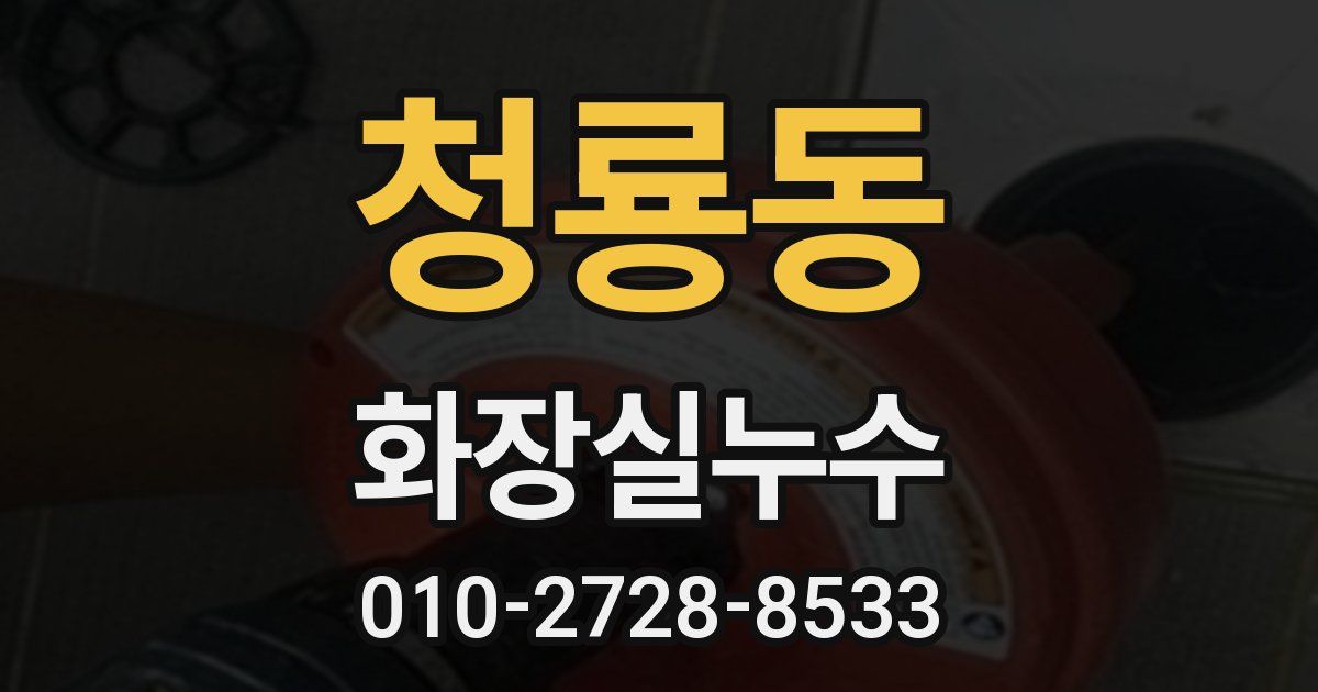 청룡동 누수업체