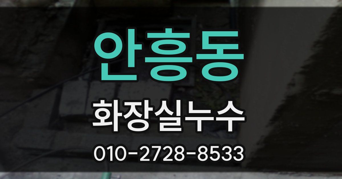 안흥동 누수업체