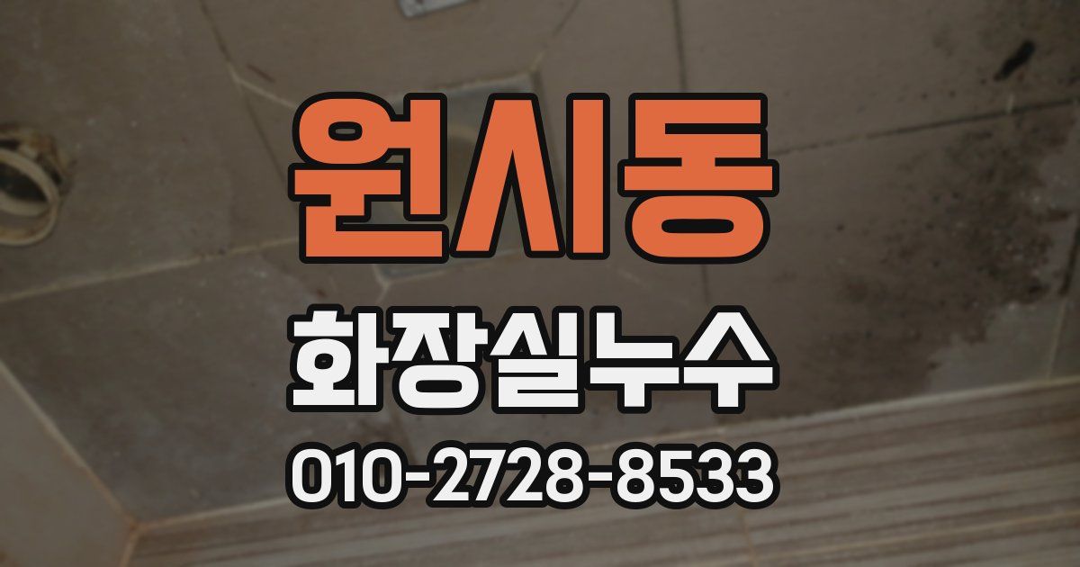 원시동 누수업체