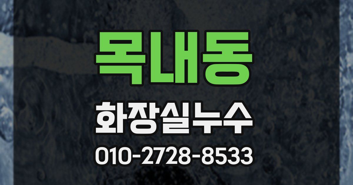 목내동 누수업체