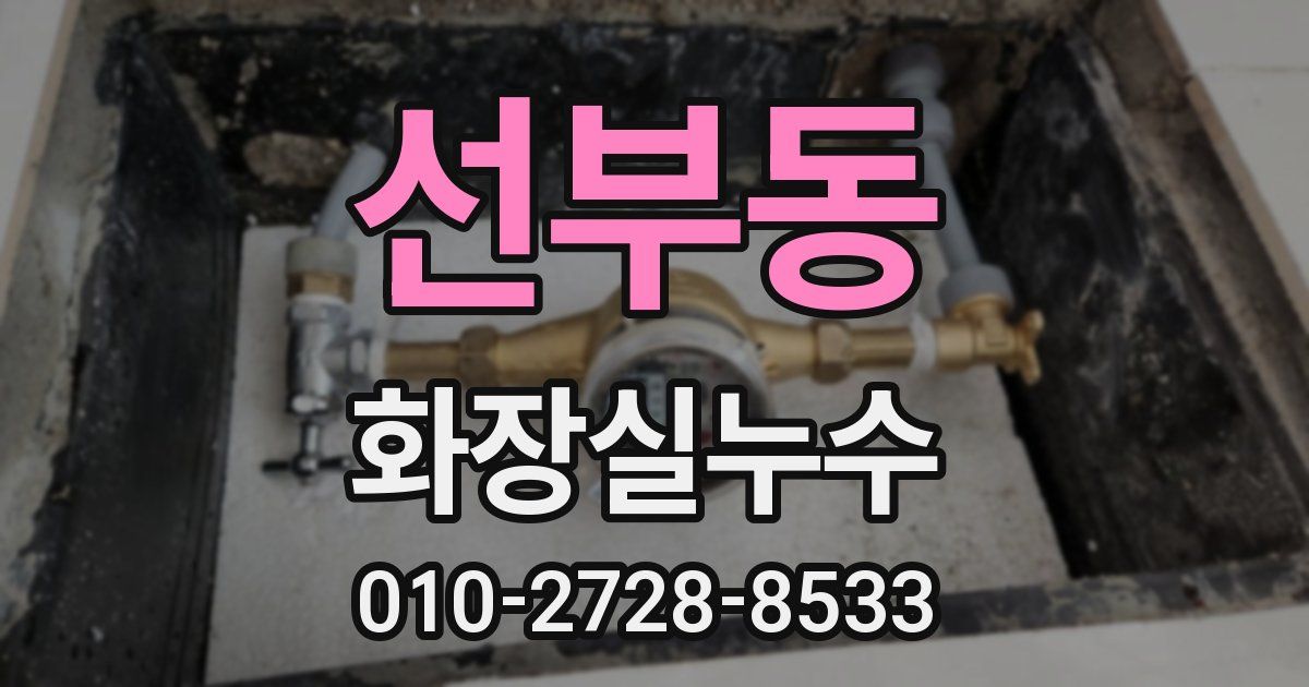 선부동 누수업체