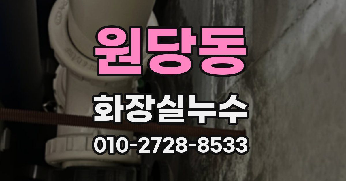 원당동 누수업체