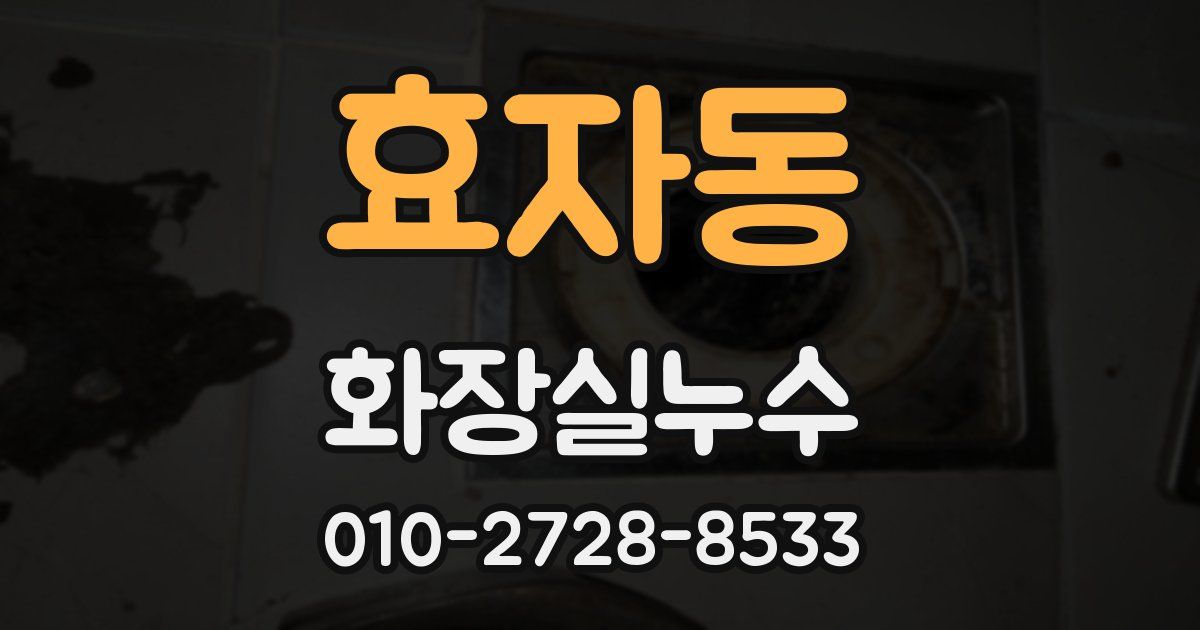 효자동 누수업체