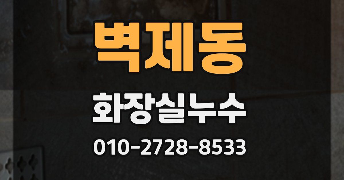 벽제동 누수업체
