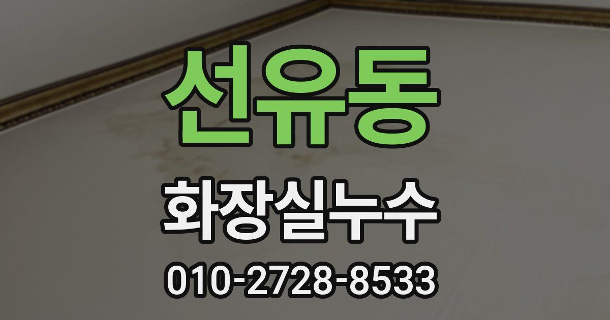 선유동 누수업체