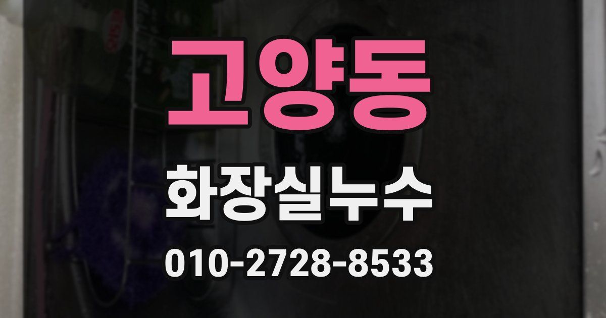 고양동 누수업체